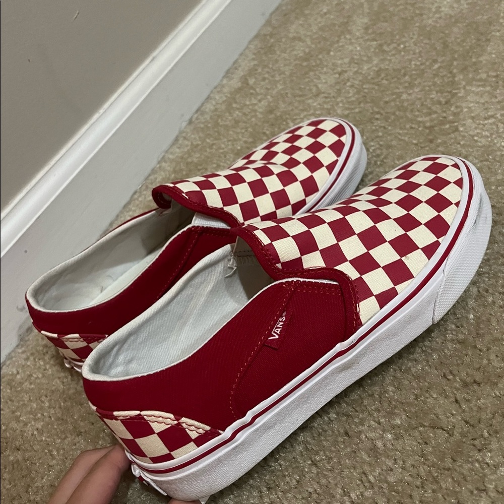 Red Checkered Vans